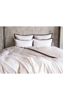 Наволочки "НОБИЛИС" белый с серой отделкой 50x70 (2шт), GERMAN GRASS