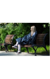 Дорожный плед-одеяло пуховый индиго 140x200, GERMAN GRASS