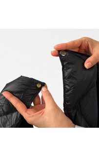 Дорожный плед-пончо пуховый черный 130x170, GERMAN GRASS Дорожный плед-пончо пуховый черный 130x170, GERMAN GRASS