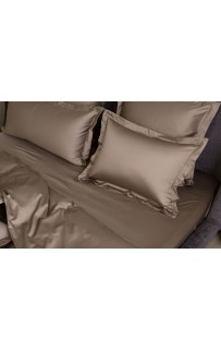 Простыня на резинке хлопок "АЛЛЮР" молочный шоколад 160x200x40, GERMAN GRASS