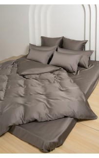 Простыня на резинке тенсель "БРИЛЛИАНТ" коричневый 160x200x40, GERMAN GRASS