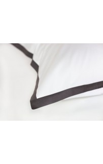 Наволочки "НОБИЛИС" белый с серой отделкой 50x70 (2шт), GERMAN GRASS