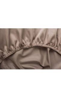 Простыня на резинке хлопок "АЛЛЮР" молочный шоколад 160x200x40, GERMAN GRASS