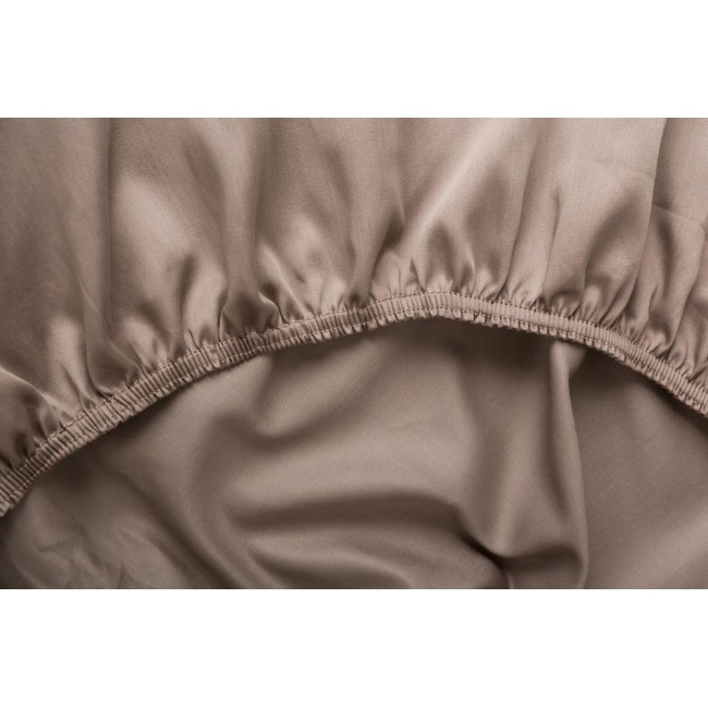 Простыня на резинке хлопок "АЛЛЮР" молочный шоколад 160x200x40, GERMAN GRASS