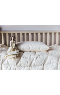 Подушка детская пуховая "ОРГАНИ" в органическом хлопке мягкая 40х60, GERMAN GRASS