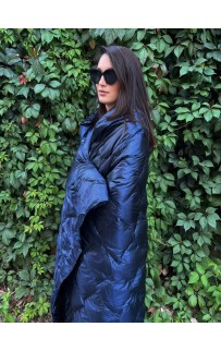 Дорожный плед-пончо пуховый темно-синий 130x170, GERMAN GRASS Дорожный плед-пончо пуховый темно-синий 130x170, GERMAN GRASS