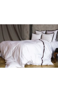 Наволочки "НОБИЛИС" белый с серой отделкой 50x70 (2шт), GERMAN GRASS