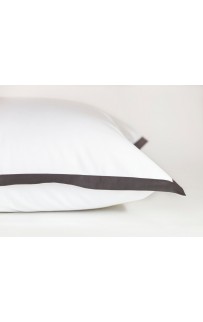 Наволочки "НОБИЛИС" белый с серой отделкой 50x70 (2шт), GERMAN GRASS