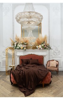 Наволочка "БЛИССЕН" цвет шоколадный коричневый 50x70 (1шт), GERMAN GRASS