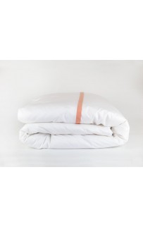 Пододеяльник "НОБИЛИС" белый с розовой отделкой 200x220, GERMAN GRASS