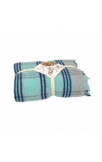 Плед ZEBRA CASA 200*230 хлопковый евро Р 926 mint/ментоловый