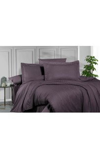 Постельное белье "Карвен" Stripe Satin евро N 163-SS 011 k.murdum/т.лиловый