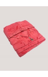 Халат Каrven женский с капюшоном бамбук 60%/хлопок40% B 1107 (6085) коралловый L/XL (Акция)