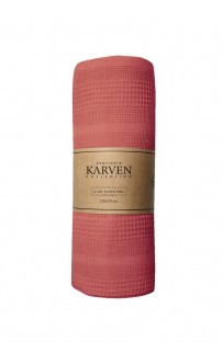 Плед вафельный Karven PURE SIMPLE пике евро 210*235 РL989 Kiremit
