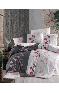 Постельное белье "Карвен" ранфорс 1,5 спальн. (Camelia Anthracite)
