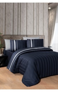 Постельное белье "Карвен" сатин евро Artwel Navy Blue