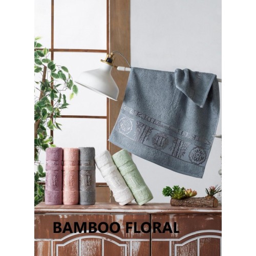 Полотенце Kарвен Bamboo "FLORAL" 70*140 6шт бамбук H 4108