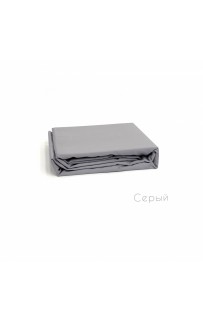 Простынь Карвен на резинке+наволочки 200*200+33см /50*70(2) сатин Р 901 серый