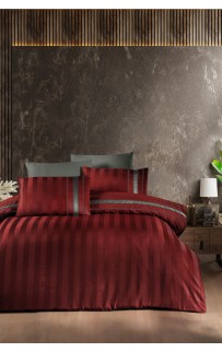 Постельное белье "Карвен" сатин евро Artwel Dark Red