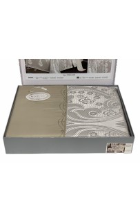 Постельное белье "Карвен" (жаккард с оборкой) евро (622)(6пр.) (Акция)