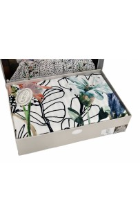 Постельное белье Карвен Stripe Satin с цветным принтом 1.5 спальное N249 -SB004(4пр.) (Акция)