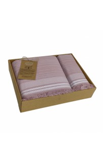 Набор полотенец Карвен " LIDYA" махра 50*90/70*140 HS 1722 lila/лиловый