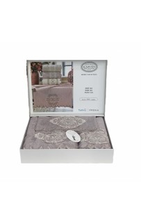 Набор полотенец Карвен "DAMASK"гипюр с кружевом,бамбук 30*50/50*90/70*140 HS1717 v4 lila/лиловый