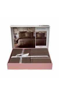 Постельное белье "Карвен" DELUXE DARK ранфорс 1,5 спальн (Elegant Brown) (Акция)