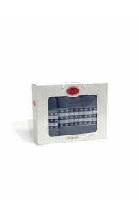 Набор полотенец Карвен "YOL SERITLI" махра 50*90/70*140 HS1650 v8 антрацит