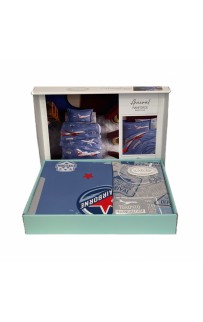 Постельное белье "Карвен" YOUNG STYLE ранфорс 1,5 спальн. Arrival Blue v-1