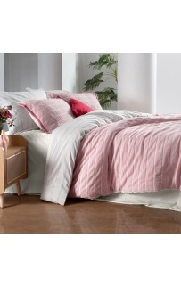 Постельное белье Sarev Mood Comfort жатый хлопок евро N368 TRINA v1/Pembe