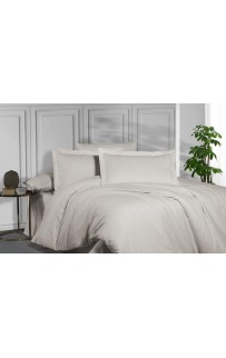 Постельное белье "Карвен" Stripe Satin 1,5 спальн. N 162-SS 003 светло-бежевый (Акция)
