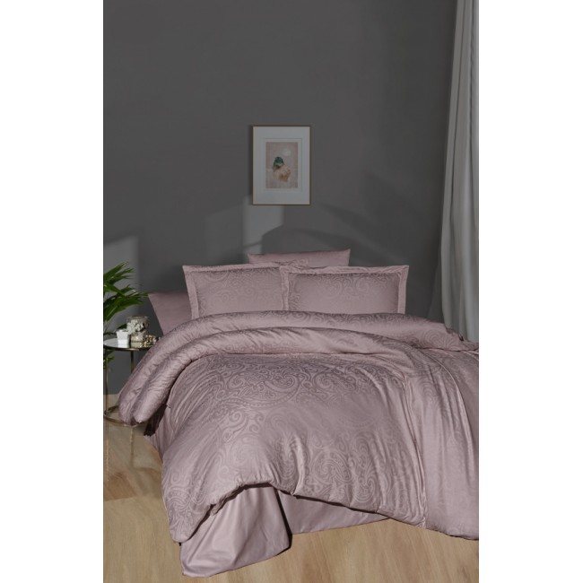 Постельное белье "Карвен " бамбук евро (Carelay Lilac)