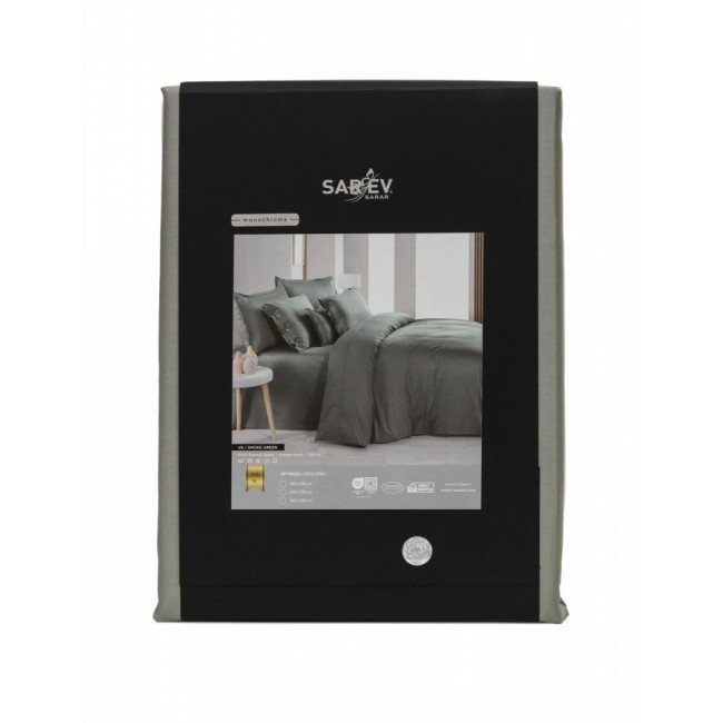 Пододеяльник Sarev (300 tc) евро сатин 200*220 см PD002 MONOCHROME v6/Smoke Green
