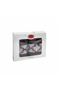 Набор полотенец Карвен "Y DAMASK" махра 50*90/70*140 HS 1701 v4 шоколад