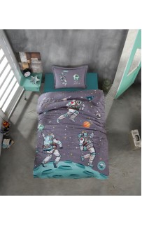 Постельное белье "Карвен" YOUNG STYLE ранфорс 1,5 спальн. Space Antracit v-1