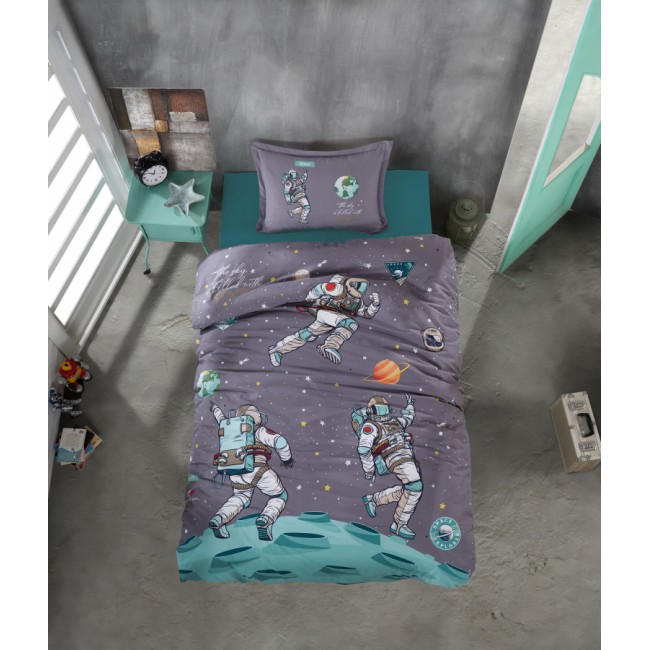 Постельное белье "Карвен" YOUNG STYLE ранфорс 1,5 спальн. Space Antracit v-1