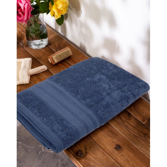 Полотенце Kарвен "PETEK BORDUR DUZ "Lux Cotton 50*90 1шт махра H 5159 lacivert