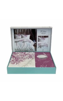 Постельное белье "Карвен" ранфорс евро (4 пр) Midas Lilac v-1