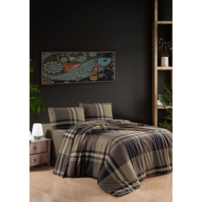 Постельное белье Карвен фланель 1.5 спальн. N243 VELDOR Brown