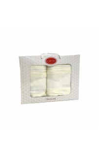 Набор полотенец Карвен "PIRAMIT" махра 50*90/70*140 HS 1666 v1 кремовый