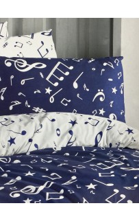 Постельное белье "Карвен" ранфорс евро (Major Navy Blue)