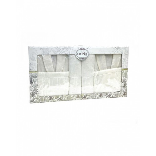 Халат Arliva (муж.+жен.)с полотенцами 50*90(2)/70*140(2) бамбук (6 пр) В 1085 V-3