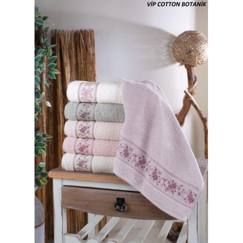 Полотенце Карвен Vip Cotton "BOTANIK" 70*140 6шт.махра H 3283