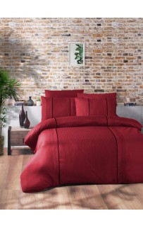 Постельное белье "Карвен" DELUXE DARK ранфорс евро (Elegant Red) (Акция)