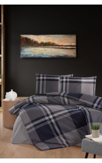 Постельное белье Карвен фланель евро N244 VELDOR Navy Blue