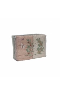 Полотенеце Карвен 70*140 1шт.махра с вышивкой H 7001 KELEBEK (Акция)