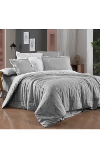 Постельное белье Sarev Mood Comfort жатый хлопок евро N354 GRACIA v1/Gri