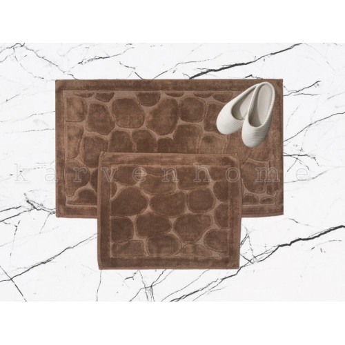 Набор ковриков для ванной Карвен TAS KV 427 aci kahve/шоколад