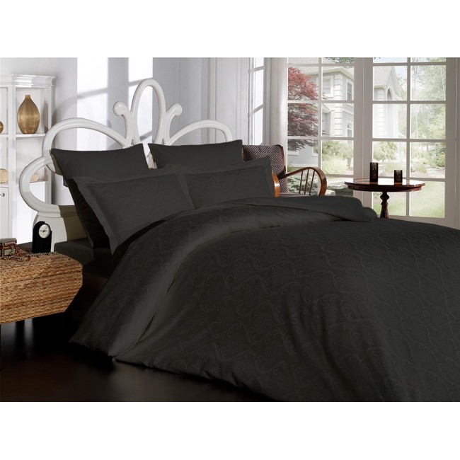 Постельное белье Karven жаккард семейный Damask Antrasit